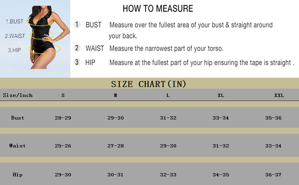 SIZE CHART(IN)