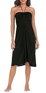 womens convertible ruched dresses coverup maxi skirt to halter dress for vacation beach pool