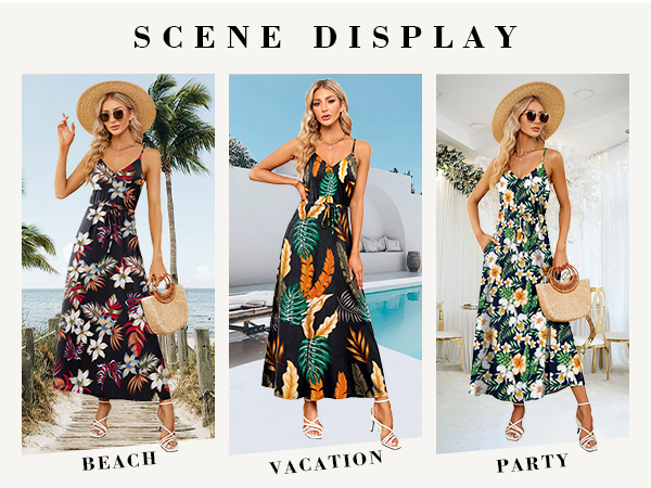 beach vacation long dress