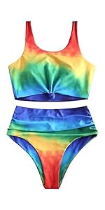 bikini sets for women tie dye two piece swimsuits