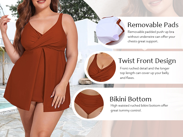 plus size tankini swimsuits