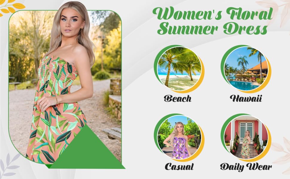 beach dress flowy bandeaus dress, hawaiian bandeau outfits, tie dye sundresses, vacation dress