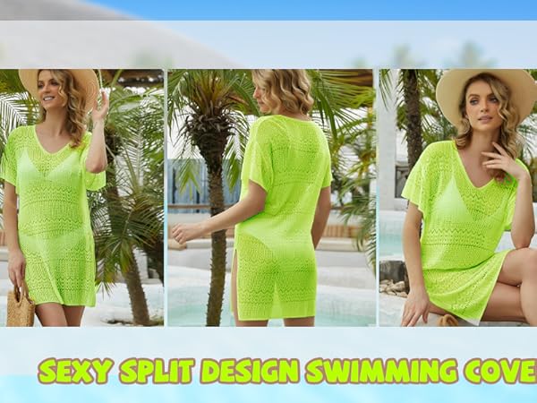 Sexy Split Design Swimming Cover Ups