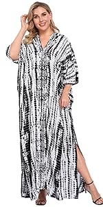 womens long kaftan maxi dress beach cover up