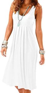 Women Summer Casual Swing T Shirt Dresses Beach Cover up Loose Vest Dress Sundress