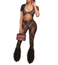 Women''s Mesh Lace Jumpsuit 