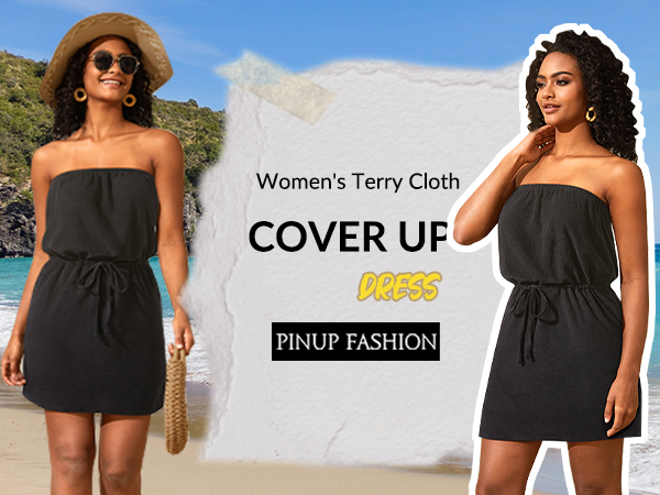 terry cloth swim cover up for women