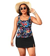 Plus Size Tankini with Skirt