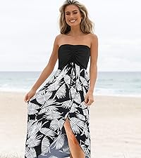 strapless maxi dress for women