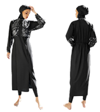 Muslim Swimsuits for Women Modest Swimwear Burkini Full Cover Hijab Top Pants Cap Bathing Suits