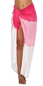 pink shu-shi dip dyed ombre sarong