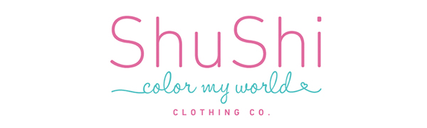 Shu Shi Logo text: Shu Shi color my world clothing co.