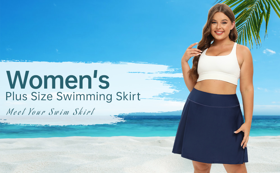 women swim skirt skort plus size