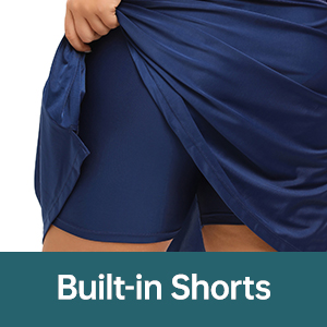 swim skorts skirts for plus size women tummy control