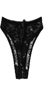 B0CH68M5VY Sexy Floral Lace Open Crotch Briefs