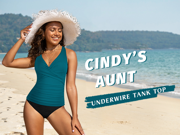 underwire tankini top for women