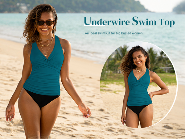 underwire swim top