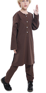 Boy Muslim Arabic Set Brown