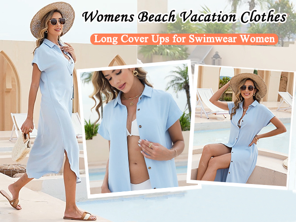 button down swim cover up