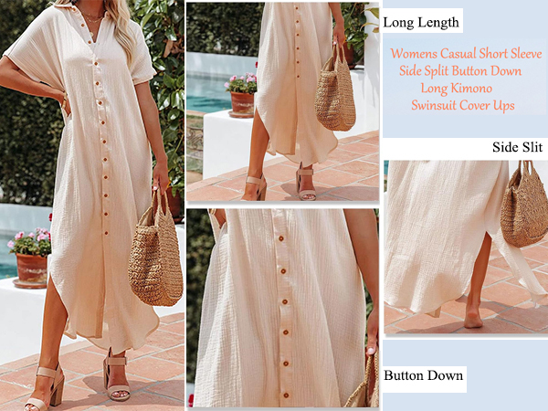 beach cover ups for women long