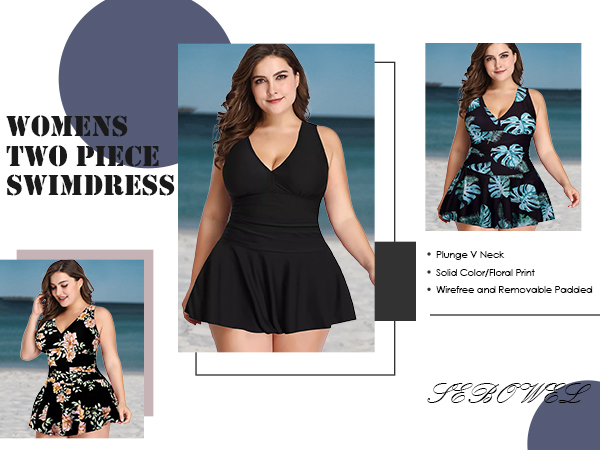 plus size swim dresses for women