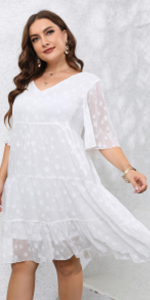 Plus Size Chiffon Dress