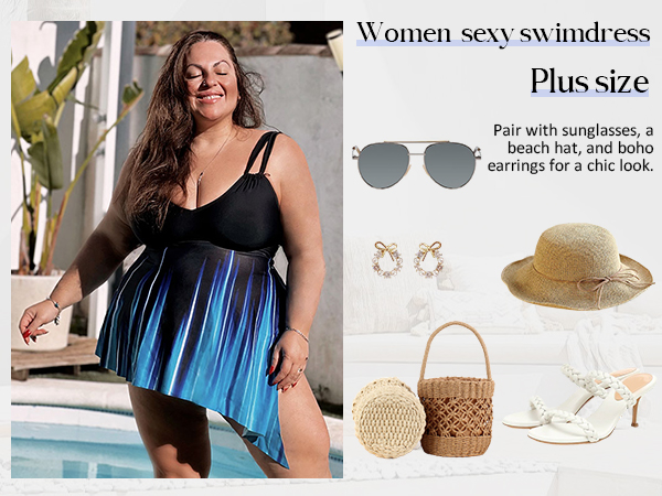 Women plus size bathing suit