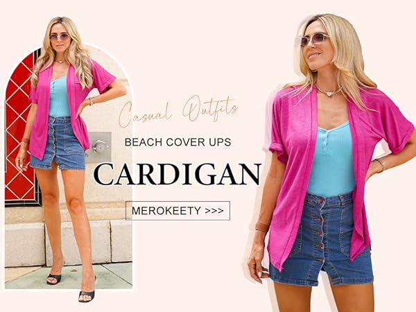 Summer Short Sleeve Lightweight Thin Cardigans