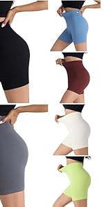 High Waisted Biker Shorts for Women Tummy Control Fitness Athletic Workout Stretch