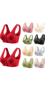 Daisy Bras for Older Women Front Closure Bras No Underwire Full Support Push Up Bra Plus Size