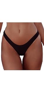 High Cut Cheeky Brazilian Thong Bottoms