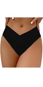 V Cut High Leg Bikini Bottom