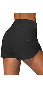 high waisted swim short for women