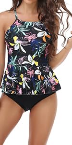 High Neck Tankini Swimsuit