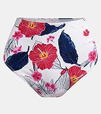 Dipinon Womens High Waisted Tummy Control Bikini Bottom Bathing Suit Full Coverage Swim Shorts