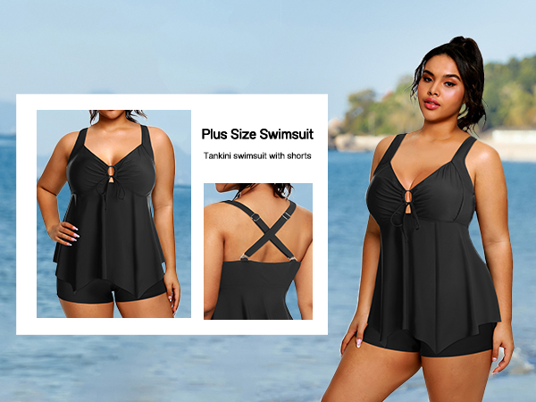 plus size tankini