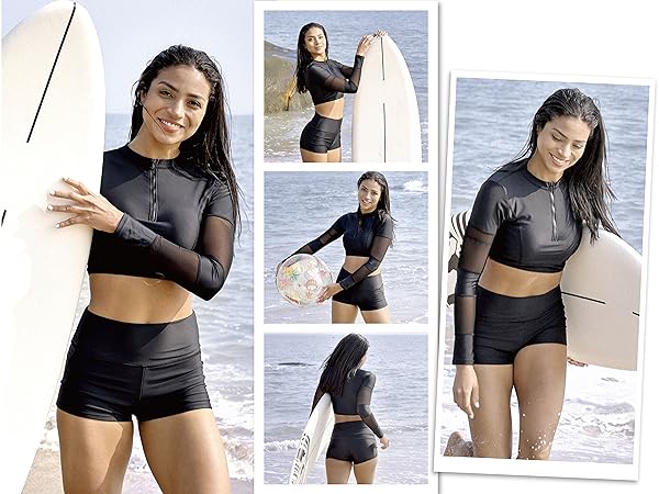 rashguard swimsuit women