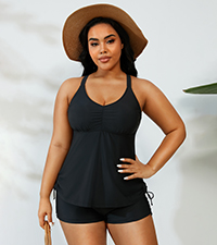 plus tankini bathing suit plus tummy control swimsuit