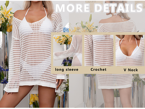 crochet long sleeve cover up