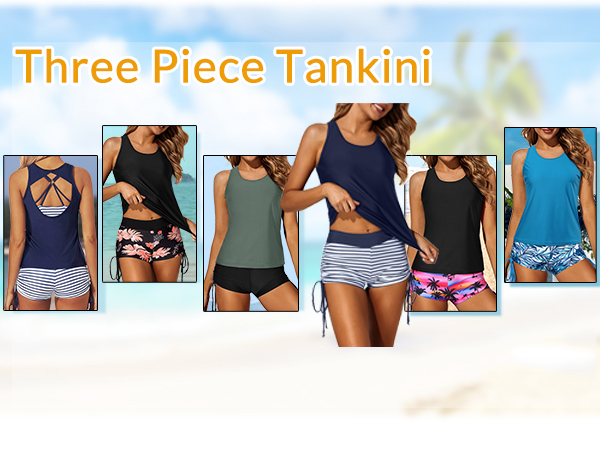 Yonique Tankini Swimsuits for Women with Shorts