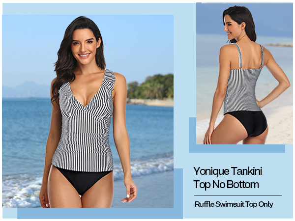 Tankini Tops for Women Swimwear Top Only