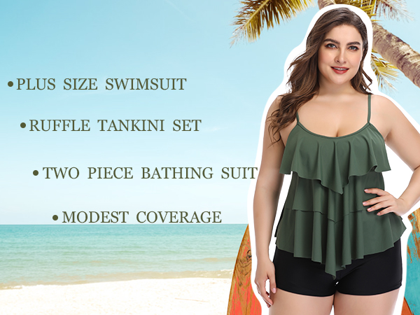 Plus Size Two Piece Bathing Suit