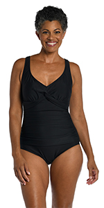 Tricot Twist Front One Piece