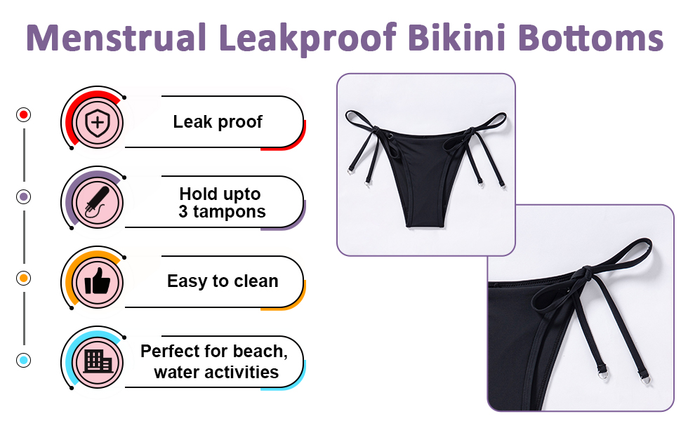 girls period swim bottoms swim period shorts high waist swim bottoms menstrual pads for swimming