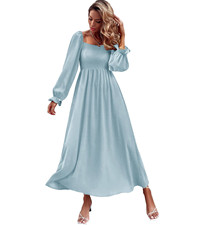 Flounce Long Sleeve Dress