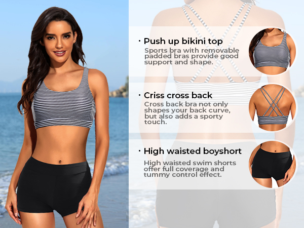 sporty swimsuits for women