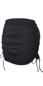 KEEPRONE womens sids tie plus size swim skirt