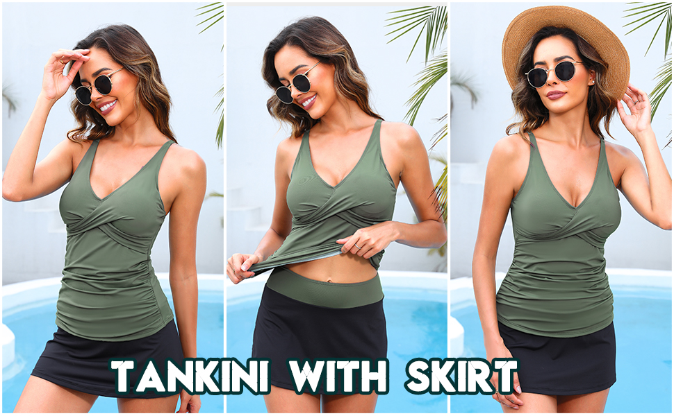 womens tankini bathing suits tummy control