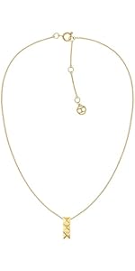 Tommy Hilfiger Jewelry 2780913 - Collar con colgante para mujer en oro amarillo, talla única, Ace...