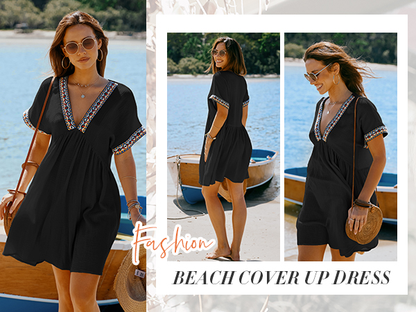 black dress cover up